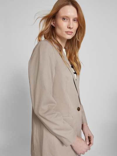 Vero Moda Relaxed Fit Longblazer aus Viskose-Mix Modell 'NILA' Sand 3