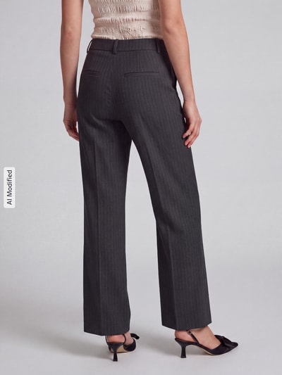 Stehmann Wide Leg Hose mit Gürtelschlaufen Modell 'Fenja' Anthrazit 5