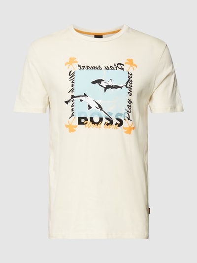 BOSS Orange T-Shirt  mit Motiv-Print Offwhite 2
