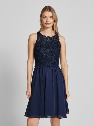 Hey Kyla Cocktailkleid mit Zierbesatz Dunkelblau 4