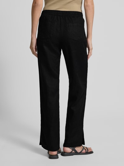 Christian Berg Woman Straight Leg Leinenhose mit Tunnelzug Black 5