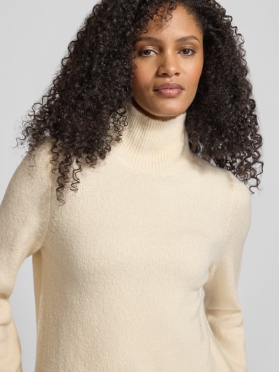 Jake*s Casual Strickpullover mit Stehkragen Ecru 3