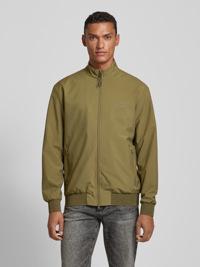 Knowledge Cotton Apparel Softshell-jack met ritszakken, model 'NORDENVIND™' Olijfgroen - 4