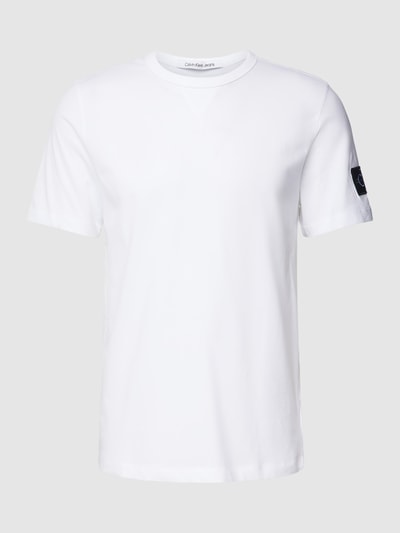 Calvin Klein Jeans T-Shirt mit Label-Patch Weiss 2