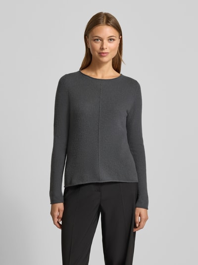 Christian Berg Woman Gebreide pullover van puur kasjmier Donkergrijs - 4