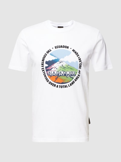 Napapijri T-Shirt mit Label-Print Modell 'S-SANGAY' Weiss 2