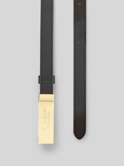 Lauren Ralph Lauren Skórzany pasek z klamrą na pin Czarny 3