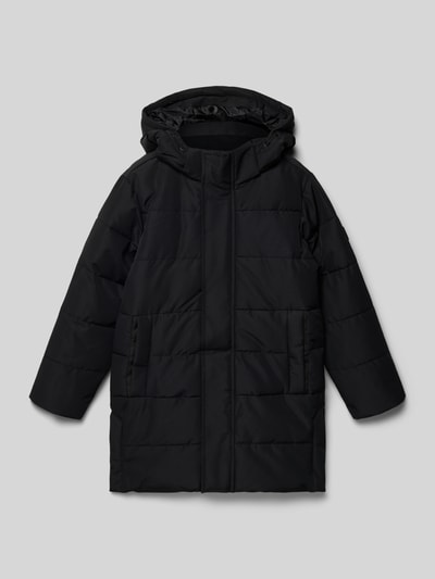 Only & Sons Regular fit gewatteerd jack met afneembare capuchon, model 'CARL' Zwart - 1