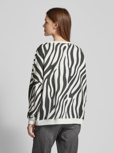 miss goodlife Sweatshirt met statementprint, model 'Zebra' Zwart - 5