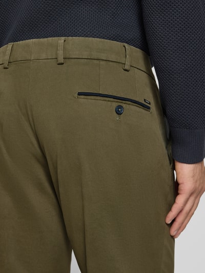 Hiltl Regular Fit Chino aus Baumwoll-Mix Modell 'PEAKER' Oliv 3