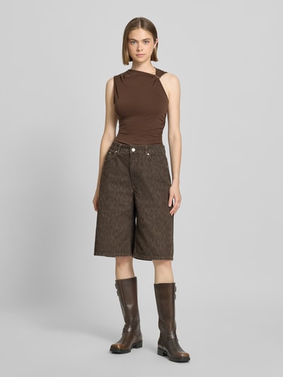 LeGer by Lena Gercke Top mit Raffungen Modell 'Dominique' Dunkelbraun 1