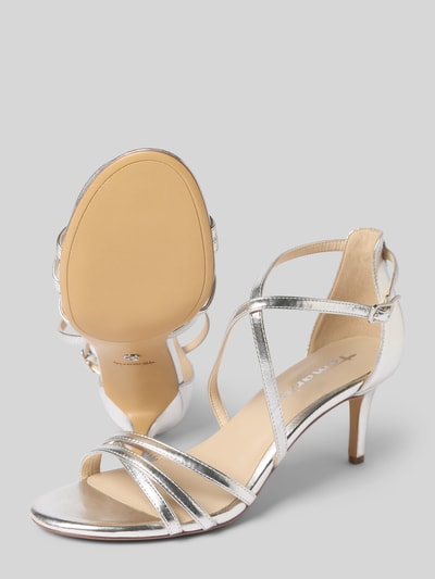 Tamaris Sandalette mit Pfennigabsatz Silber 4