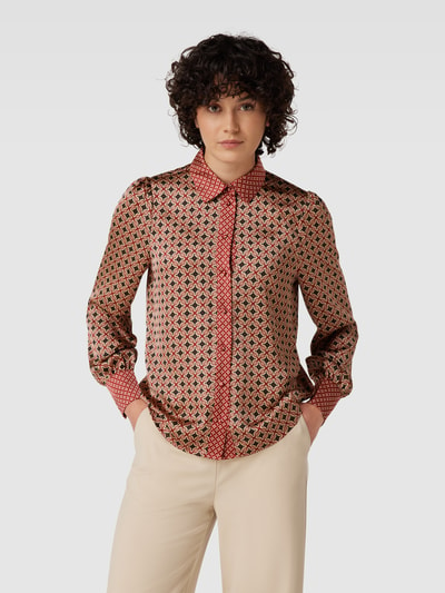 Jake*s Collection Blouse met all-over motief Kersenrood - 4