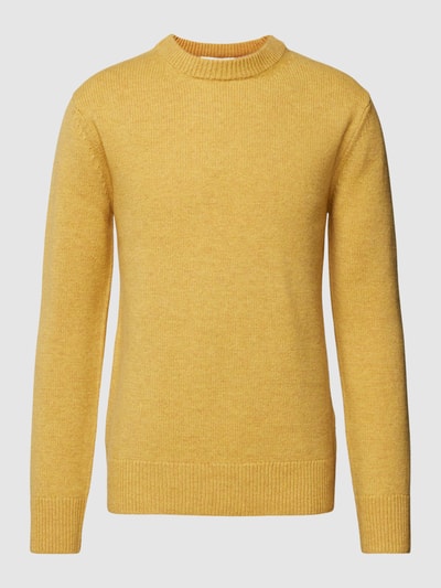 Minimum Gebreide pullover met ronde hals, model 'GEMO' Geel gemêleerd - 2