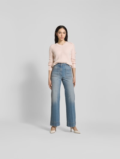 Victoria Beckham Jeans mit Label-Stitching Hellblau 1