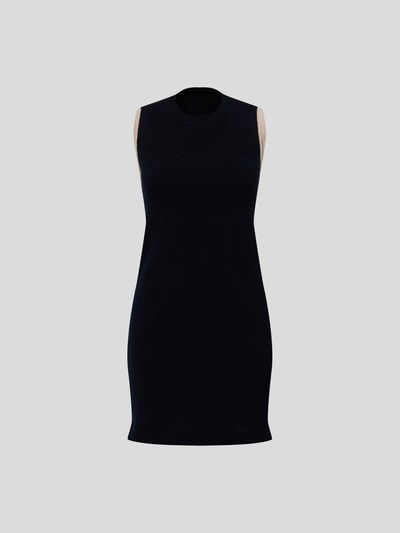 Jacquemus Knielanges Strickkleid mit Cut Out Marineblau 2