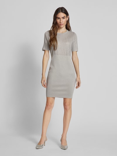 ARMANI EXCHANGE Knielanges Kleid mit Rundhalsausschnitt Silber 1