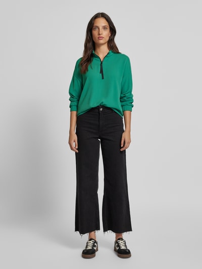 Marc Cain Relaxed fit blouse met opstaande kraag Groen - 1