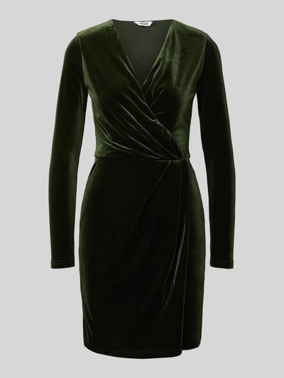 mbyM Knielanges Kleid mit V-Ausschnitt Modell 'MADENA' Dunkelgruen 2