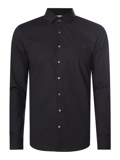 CK Calvin Klein Slim Fit Business-Hemd aus Popeline  Black 3