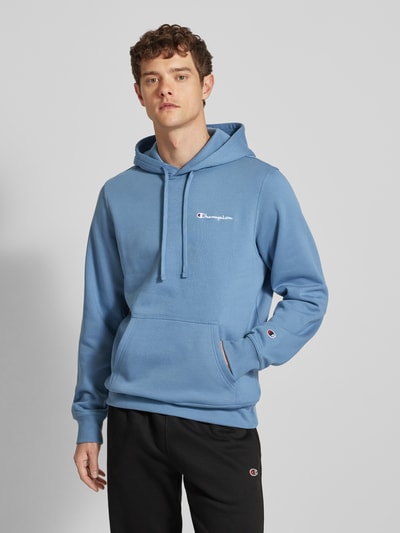 CHAMPION Hoodie mit Label-Stitching Blau 4