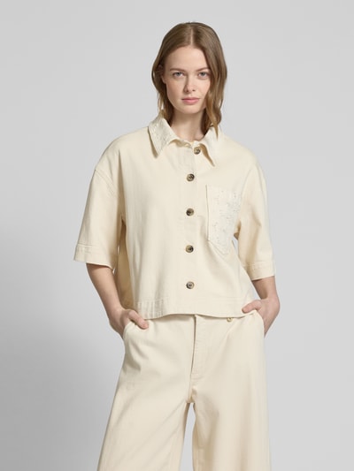 MOS MOSH Jack met opgestikte borstzak, model 'Cent Clay' Ecru - 4