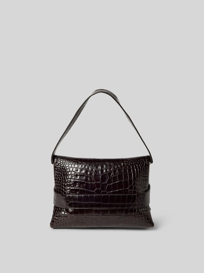 Victoria Beckham Pochette mit Schlangenmuster Dunkelbraun 5