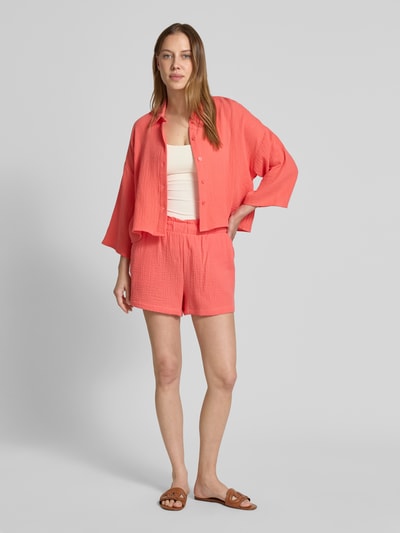 Vero Moda Loose fit korte broek van katoen, model 'NATALI' Lichtrood - 1