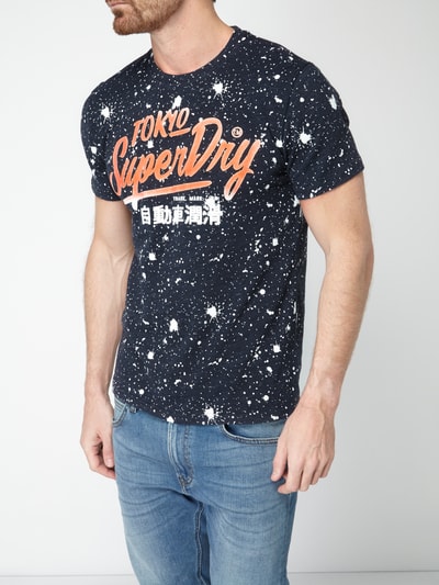 Superdry T-Shirt mit Farbklecksmuster Marine 3