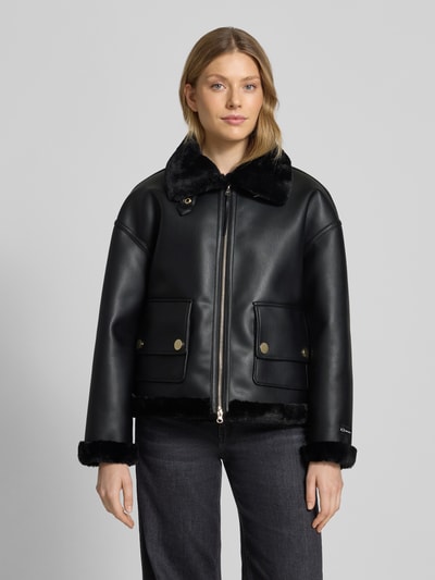 ARMANI EXCHANGE Jack in leerlook met tweewegsritssluiting Zwart - 4