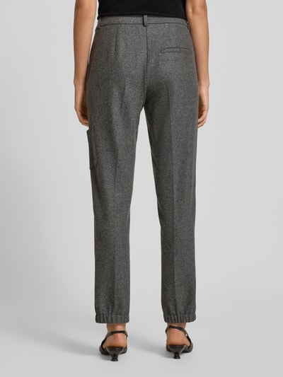 Luisa Cerano Broek van wolmix met paspelzak aan de achterkant Middengrijs gemêleerd - 5