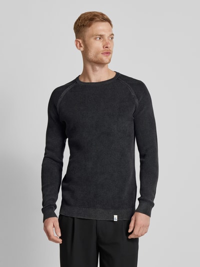 Colours & Sons Gebreide pullover met ribboorden Antraciet - 4