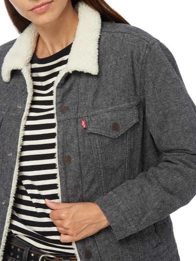 Levi's® Sherpa Trucker Jacket mit Teddyfutter Mittelgrau 3