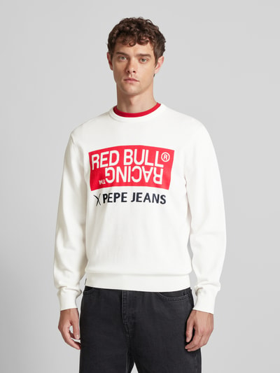 RED BULL RACING X PEPE JEANS RED BULL RACING x Pepe Jeans - gebreide pullover met labelstatement Wit - 4