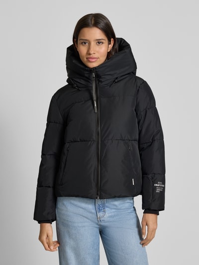 khujo Gewatteerd jack met ritszakken, model 'AUDREY MATT' Marineblauw - 4