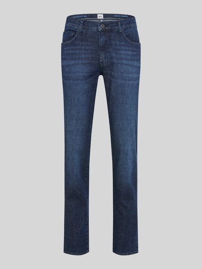 Brax Regular Fit Jeans aus Baumwoll-Kaschmir-Mix Modell 'Cadiz' Marine 2