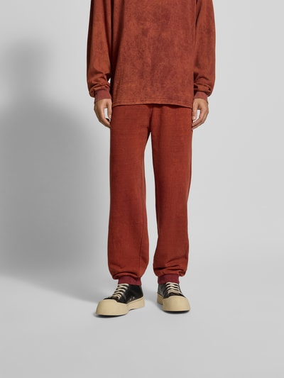 Diesel Sweathose mit Label-Print Rostrot 4