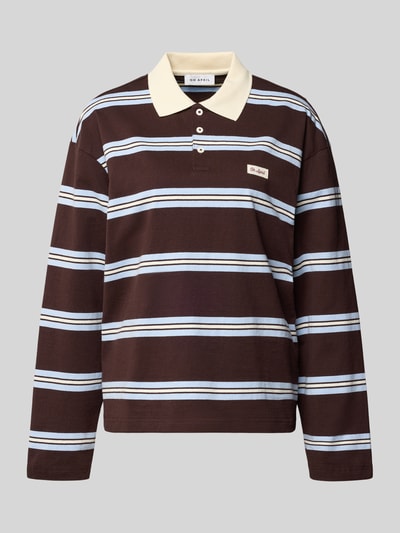 OH APRIL Relaxed fit poloshirt met labeldetail, model 'Jolina' Blauw - 2