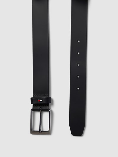 Tommy Hilfiger Leren riem met doornsluiting van metaal, model 'LAYTON LEATHER' Zwart - 3