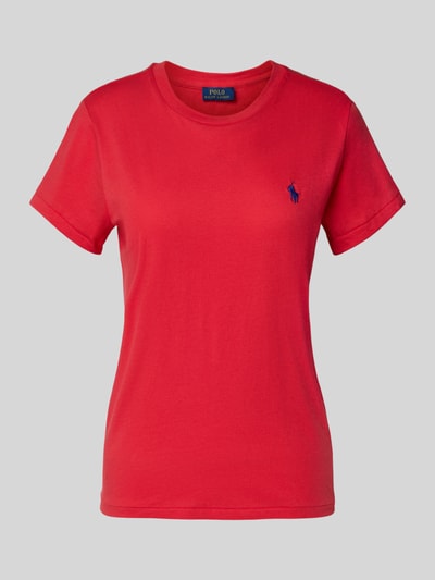 Polo Ralph Lauren T-shirt met labelstitching en ronde hals Rood - 2