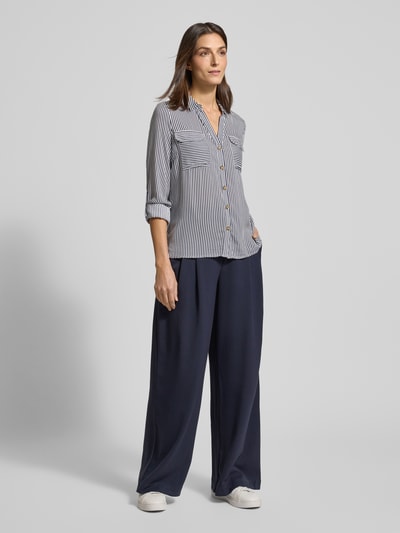 Vero Moda Hemdbluse mit aufgesetzten Brustpattentaschen Modell 'BUMPY' Marine 1