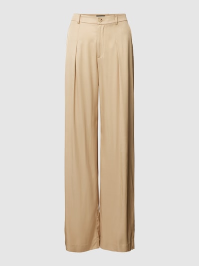 Lauren Ralph Lauren Broek met vaste bandplooien, model 'ESTON' Beige - 2