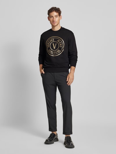 Versace Jeans Couture Sweatshirt mit Label-Print Black 1