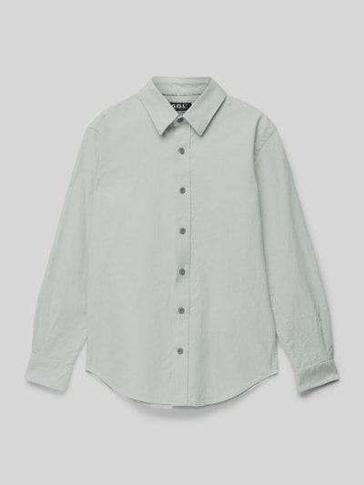 G.O.L. Regular fit overhemd met kentkraag Rietgroen - 1