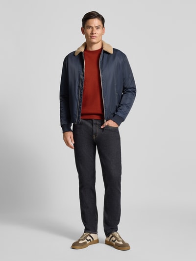 MCNEAL Regular Fit Sweatshirt aus Baumwoll-Mix mit Rundhalsausschnitt Dunkelrot 1