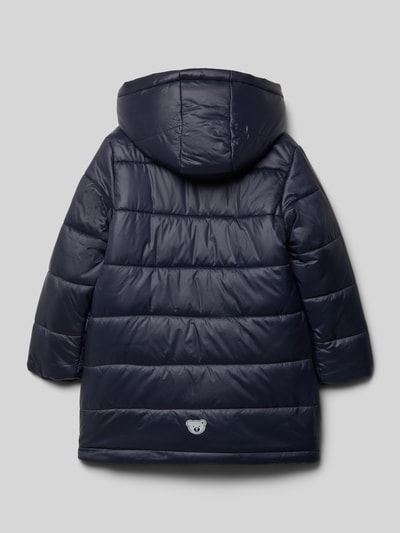 Steiff Regular fit gewatteerd jack met logostitching Marineblauw - 3