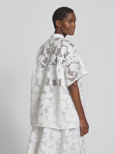 Essentiel Antwerp Oversized Hemdbluse in semitransparentem Design Modell 'HOK' Weiss 5