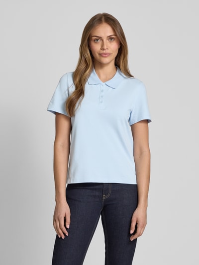 s.Oliver RED LABEL Regular fit poloshirt van katoenmix Lichtblauw - 4