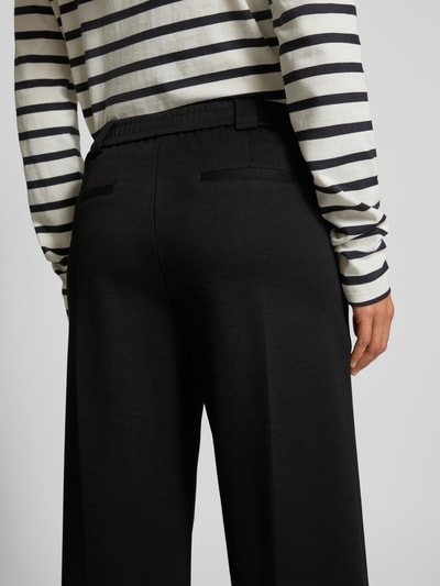 Tom Tailor Cropped Stoffhose mit Viskose und weitem Bein Black 3