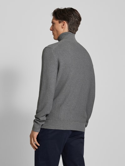 Gant Pullover mit Label-Stitching Dunkelgrau Melange 5